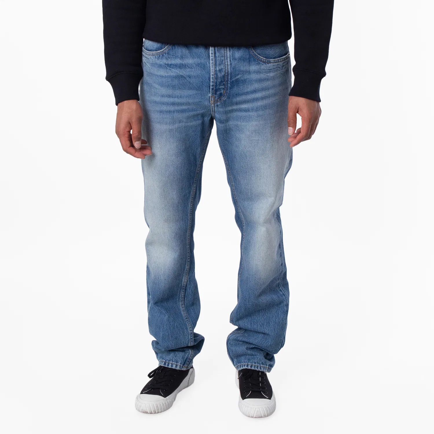 Джинсы свободного кроя с заниженной посадкой Saint Laurent, Plain Lake Medium Bl
