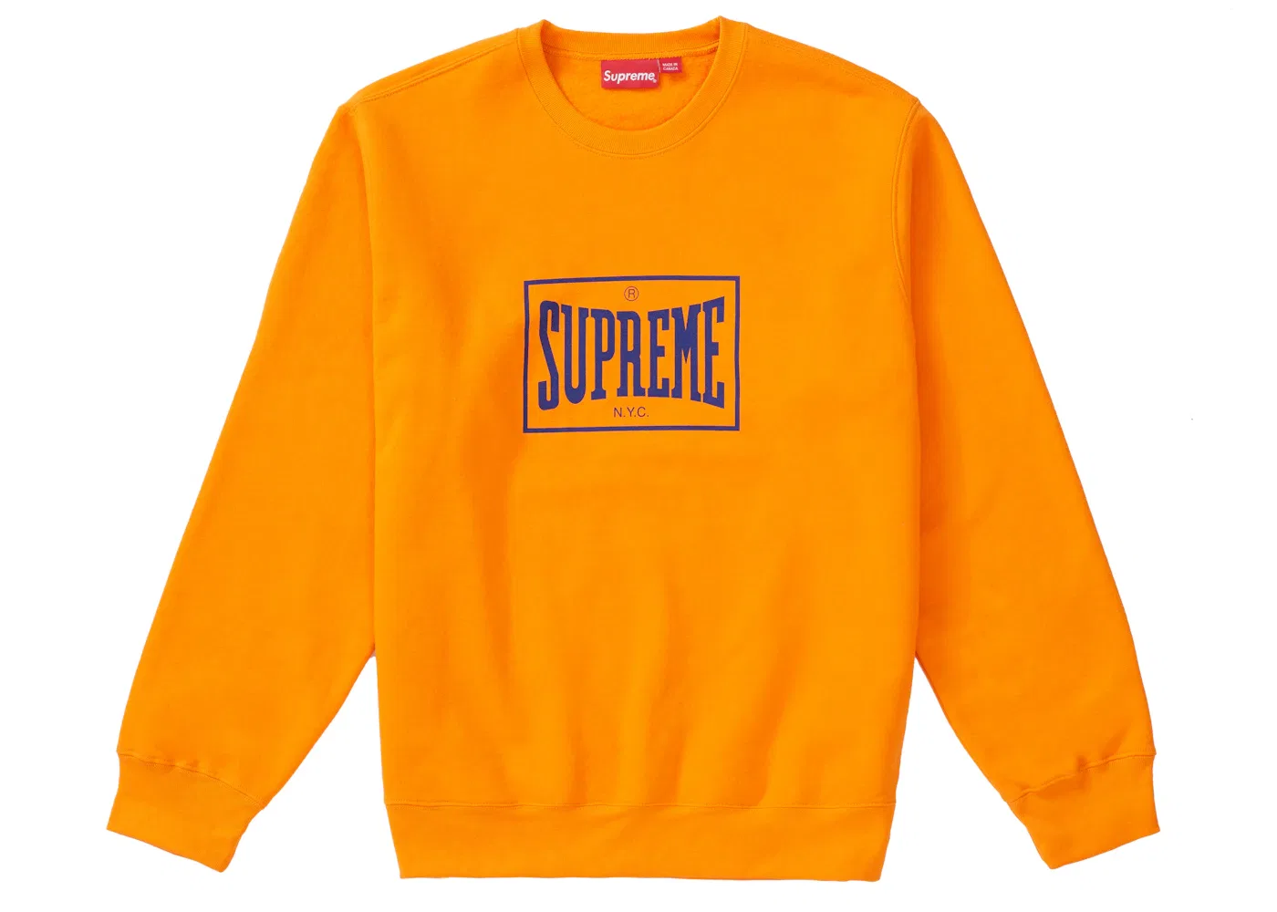 Мужской свитшот с принтом Supreme Warm Up Crewneck, Orange