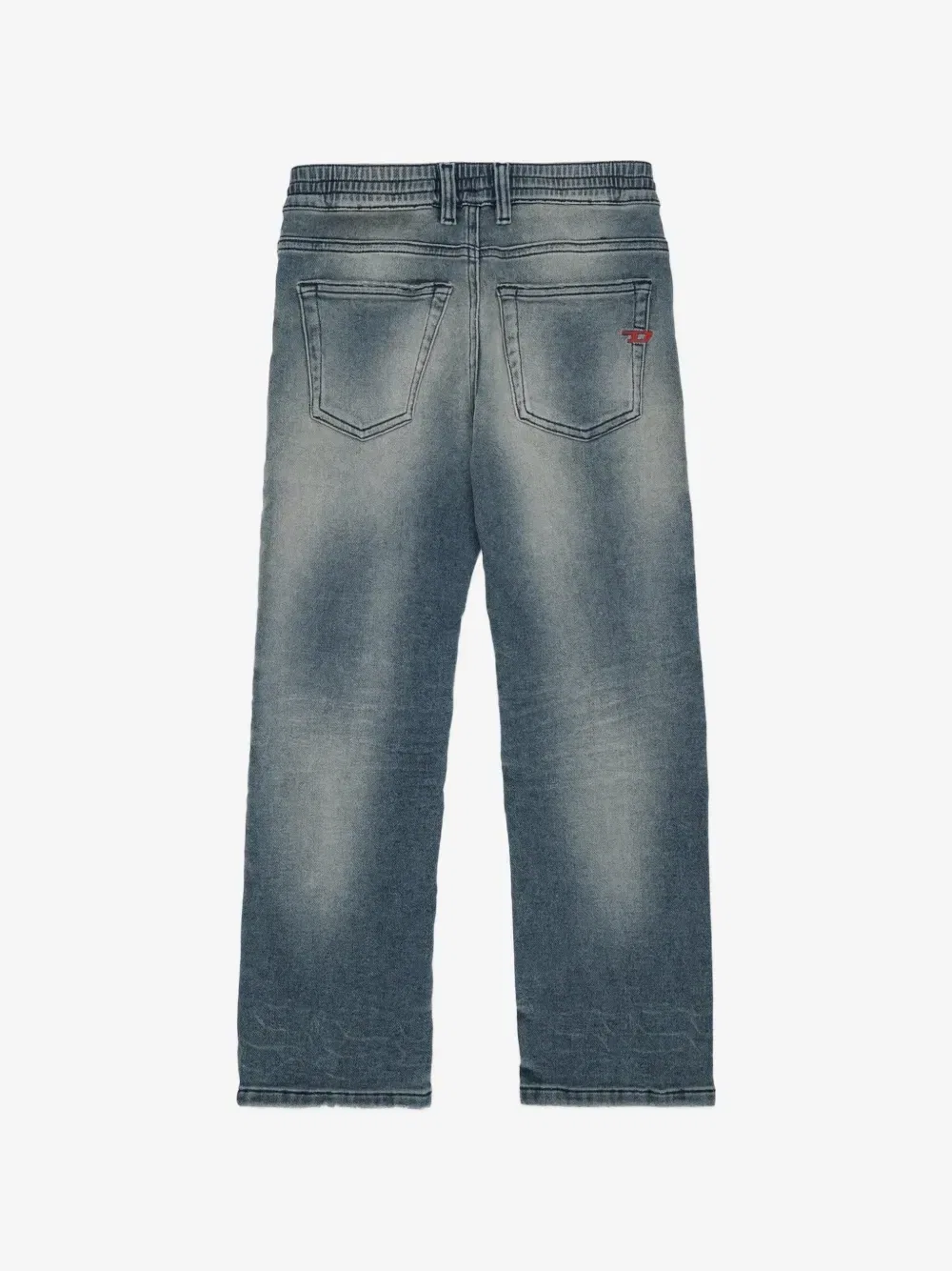 Джинсы с поясом на кулиске и эффектом потертости Diesel Kids, синий — фото 2