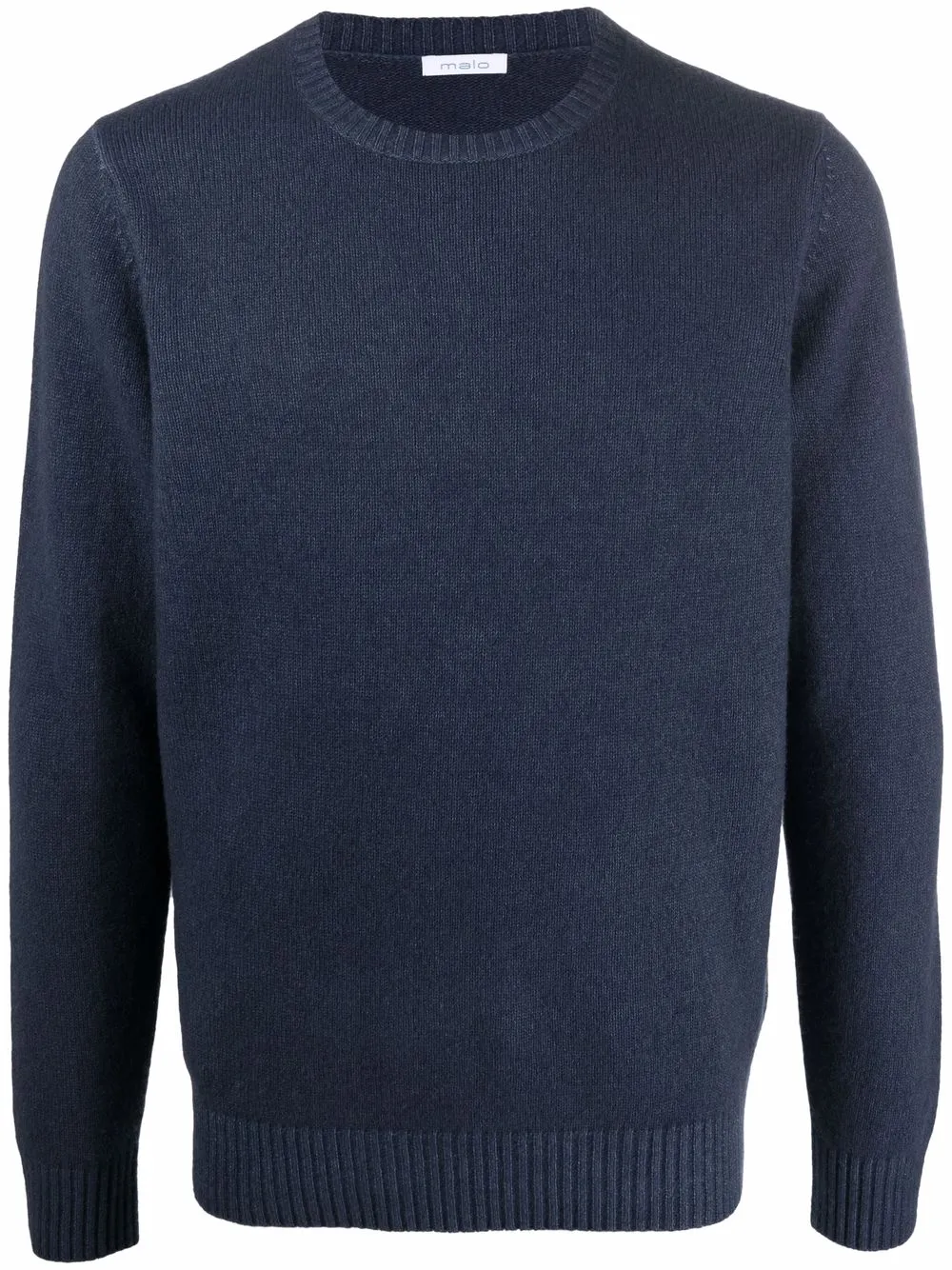 

Кашемировый джемпер с круглым вырезом Malo, синий