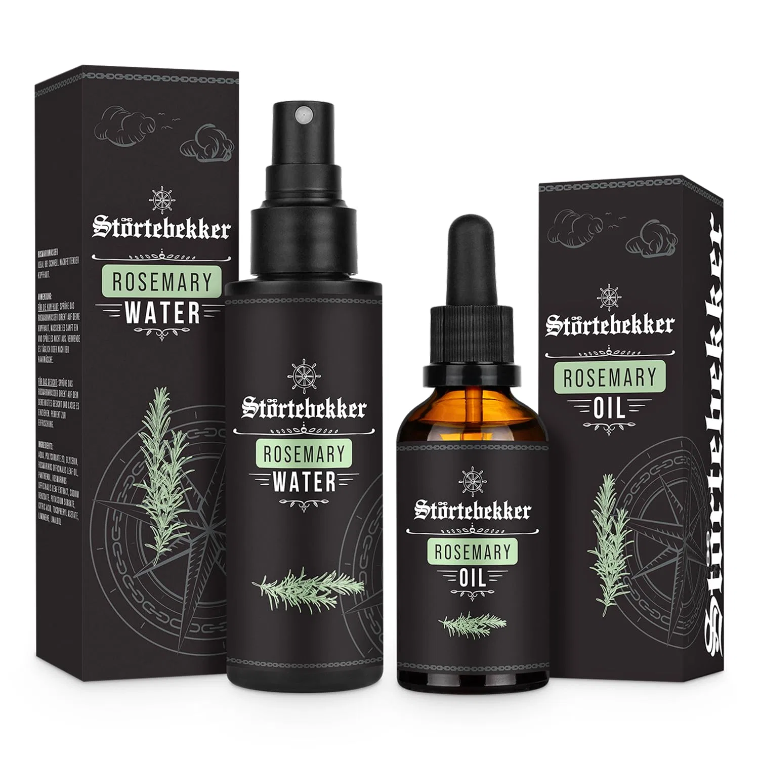 Набор Störtebekker Premium Rosemary: масло и вода для волос, кожи головы и лица Störtebekker Shaving Accessories