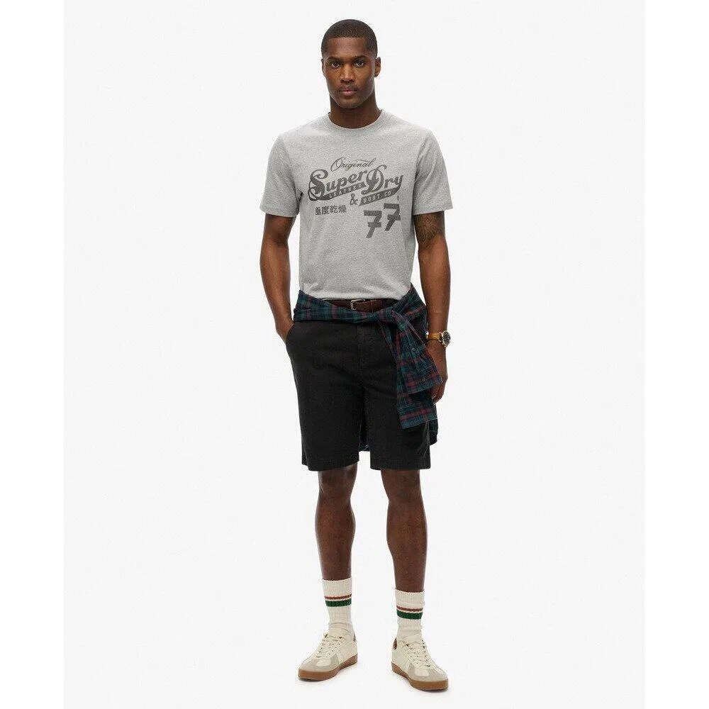 Мужская футболка с принтом Leather & Boot Co Script Superdry, Grau Betongrau — фото 3