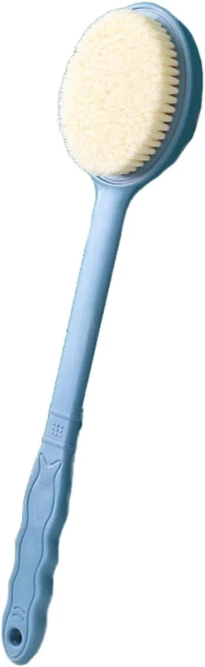 Щетка для тела с длинной ручкой, двусторонняя, XCSDEW, 41 см, Blue