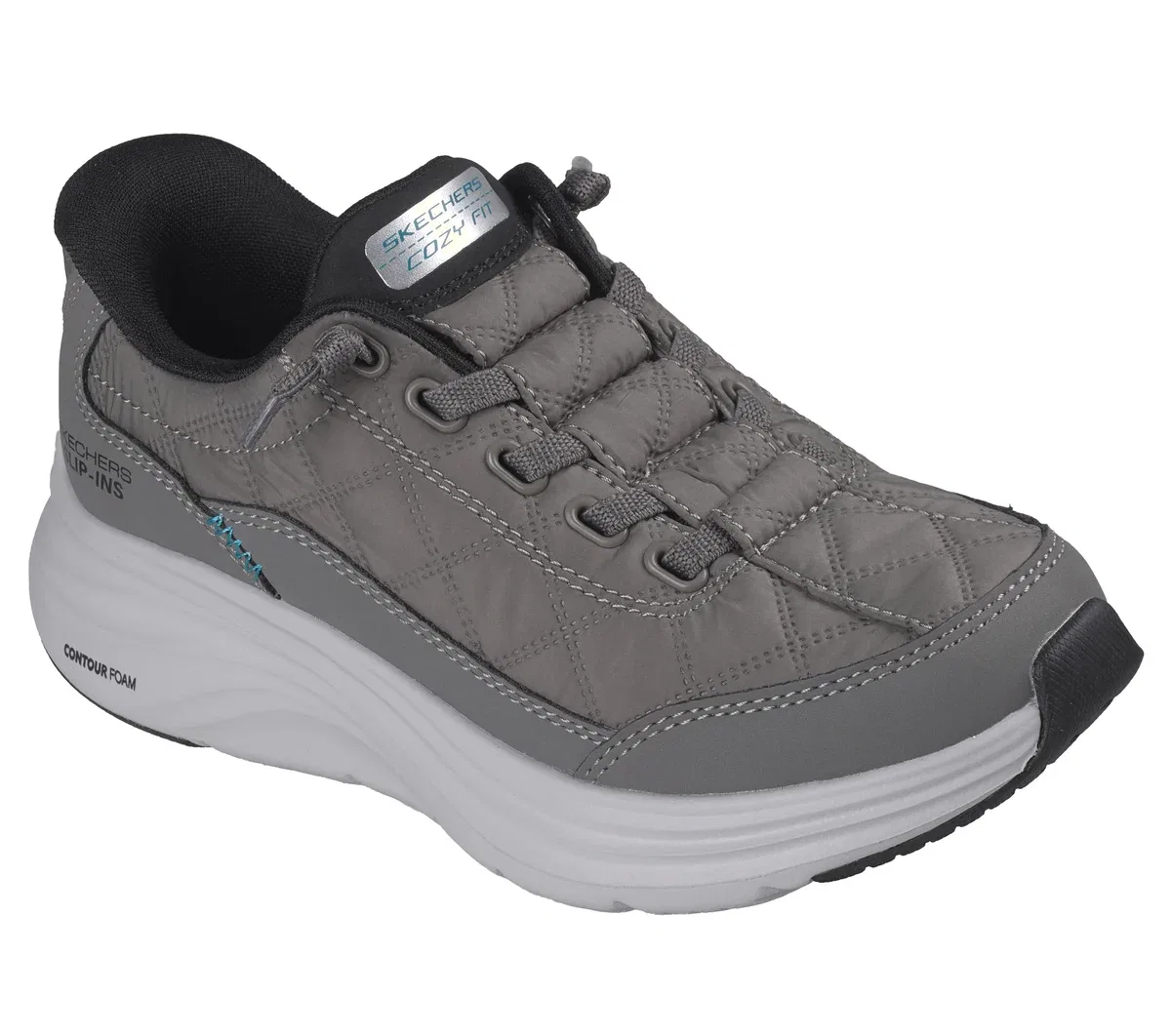 Детские слипоны Contour Foam - Cozy Fit Skechers, угольный/черный — фото 4