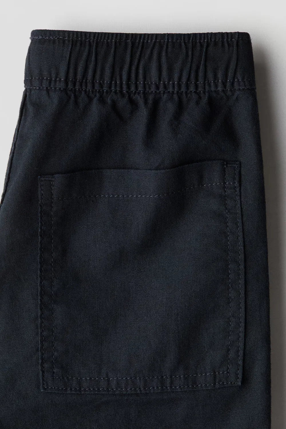 Брюки из льняной смеси H&M, Schwarz — фото 3