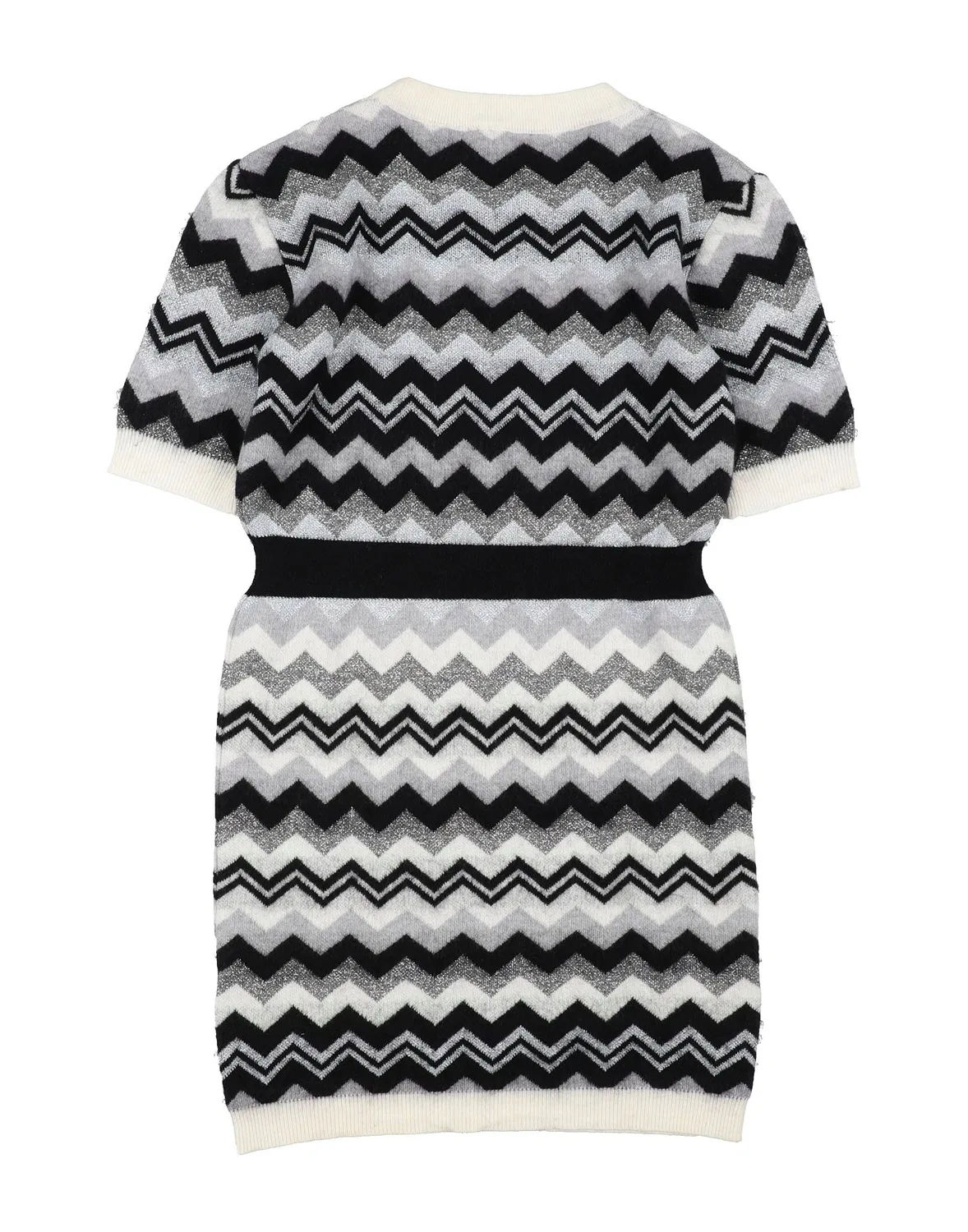 Детское платье для девочек трикотажное с принтом Missoni, черный — фото 2