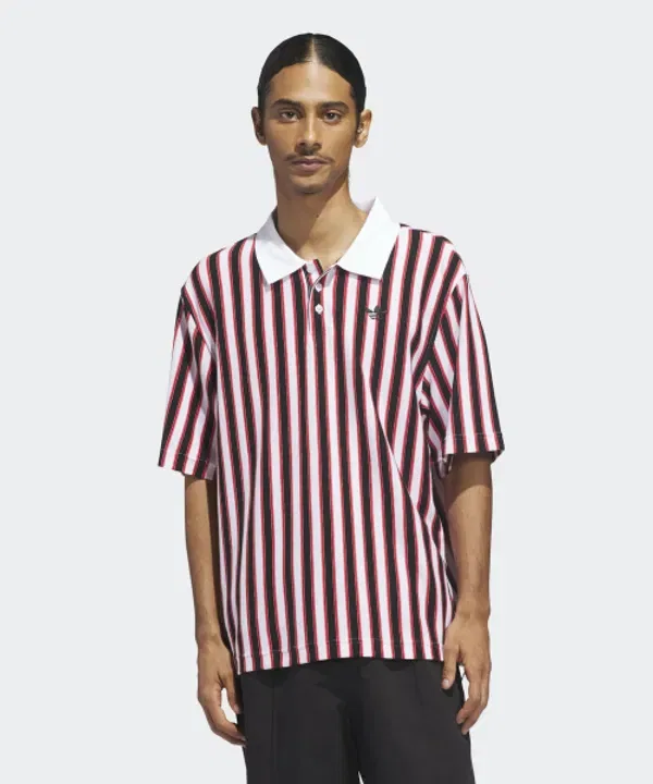 Поло классическое, скейтбординг, Adidas, белый, черный, бордовый — фото 3