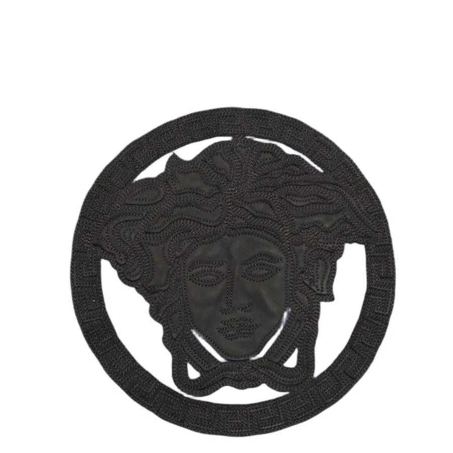 Мужской свитшот с отделкой из кожи Medusa Leather Trim Versace, Blue — фото 4