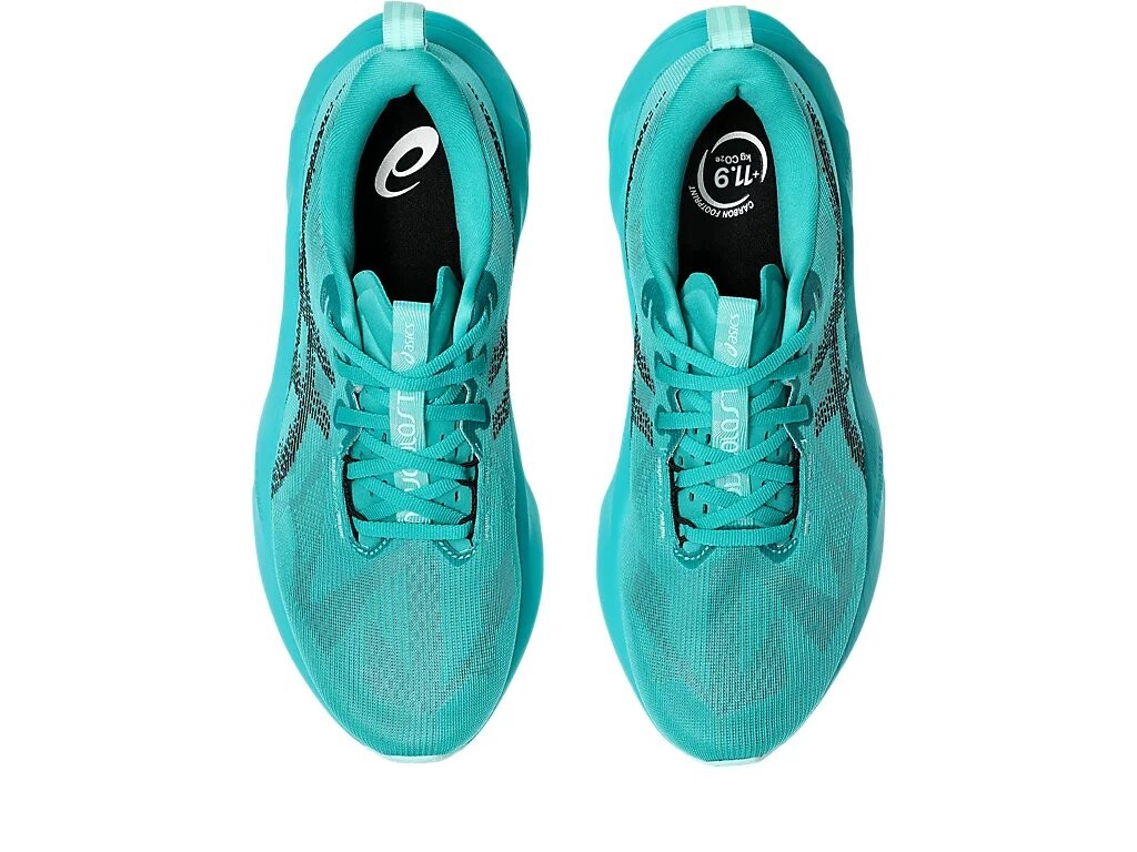 Беговые мужские кроссовки Asics Novablast 5, Wave Teal/Black, бирюзовый — фото 4