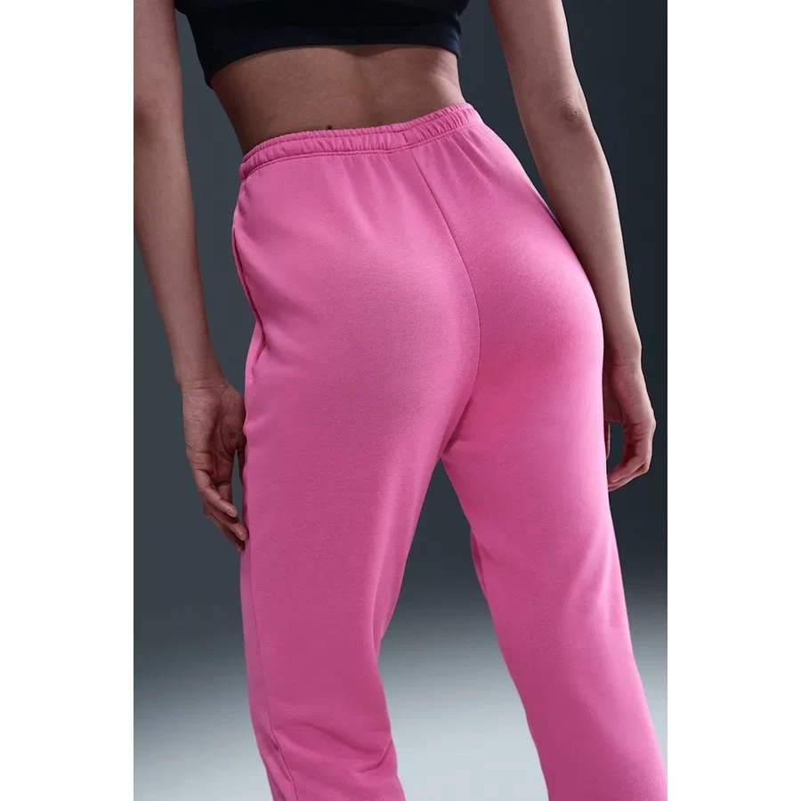 Женские спортивные штаны с высокой посадкой из футера Slim Fit Sportswear Chill Terry High Rise Jogger Nike, Черный — фото 3