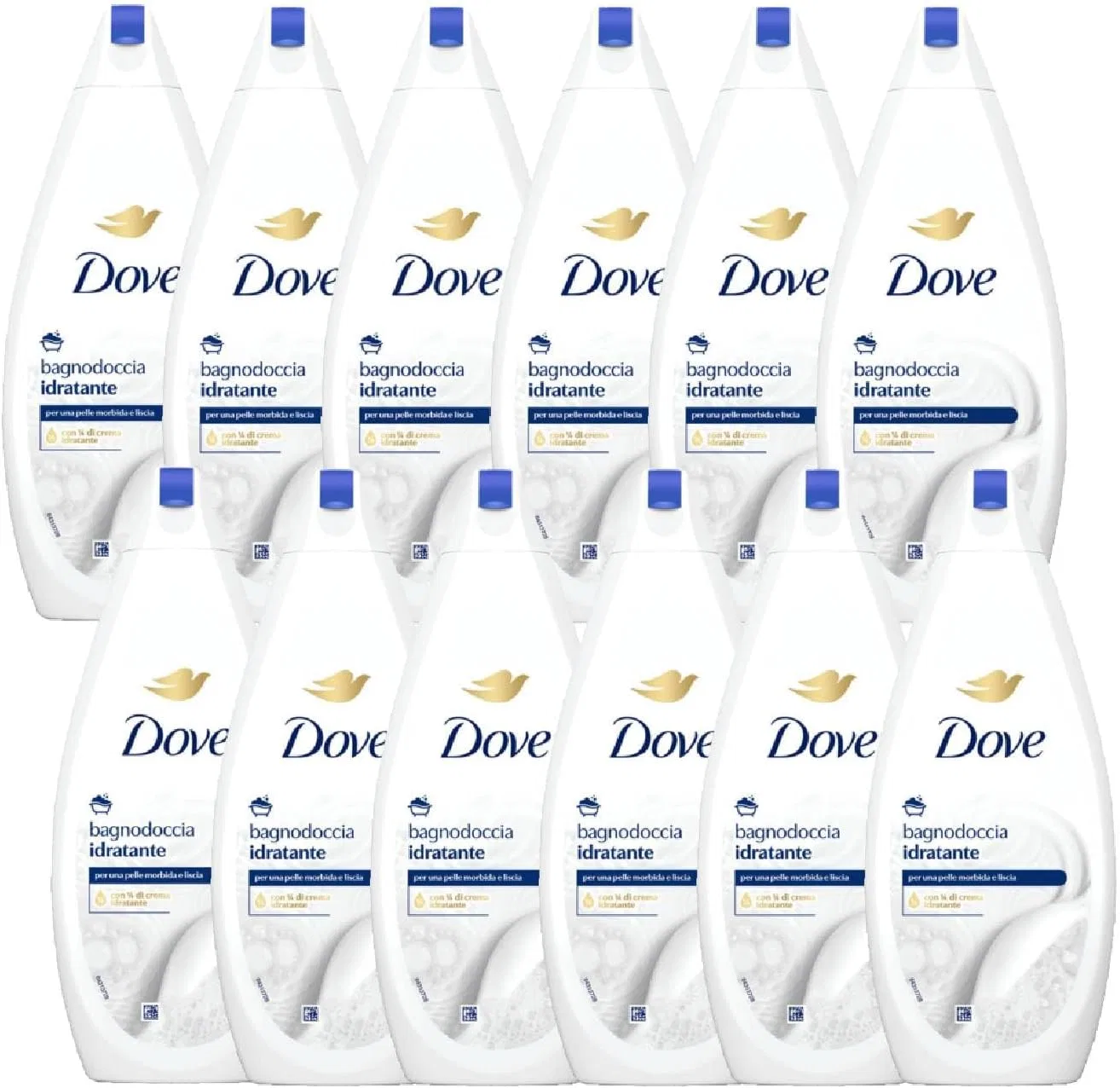 Пена для ванны увлажняющая Beauty Bubble Bath, Dove, набор 12 шт. по 700 мл