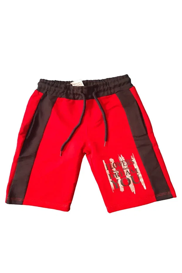 Детские шорты для девочек полосатые Caribou Kids, Red