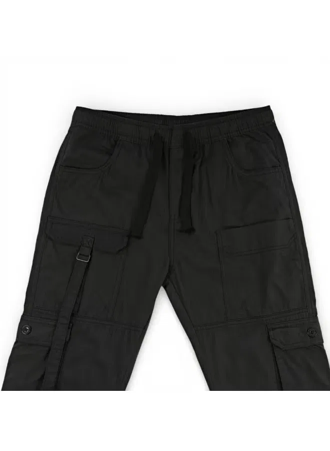 Брюки карго с эластичным поясом Marwan, черный — фото 3