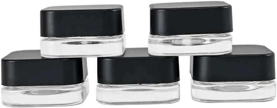 Черный квадратный прозрачный кремовый флакон Jarvials, 10 ml