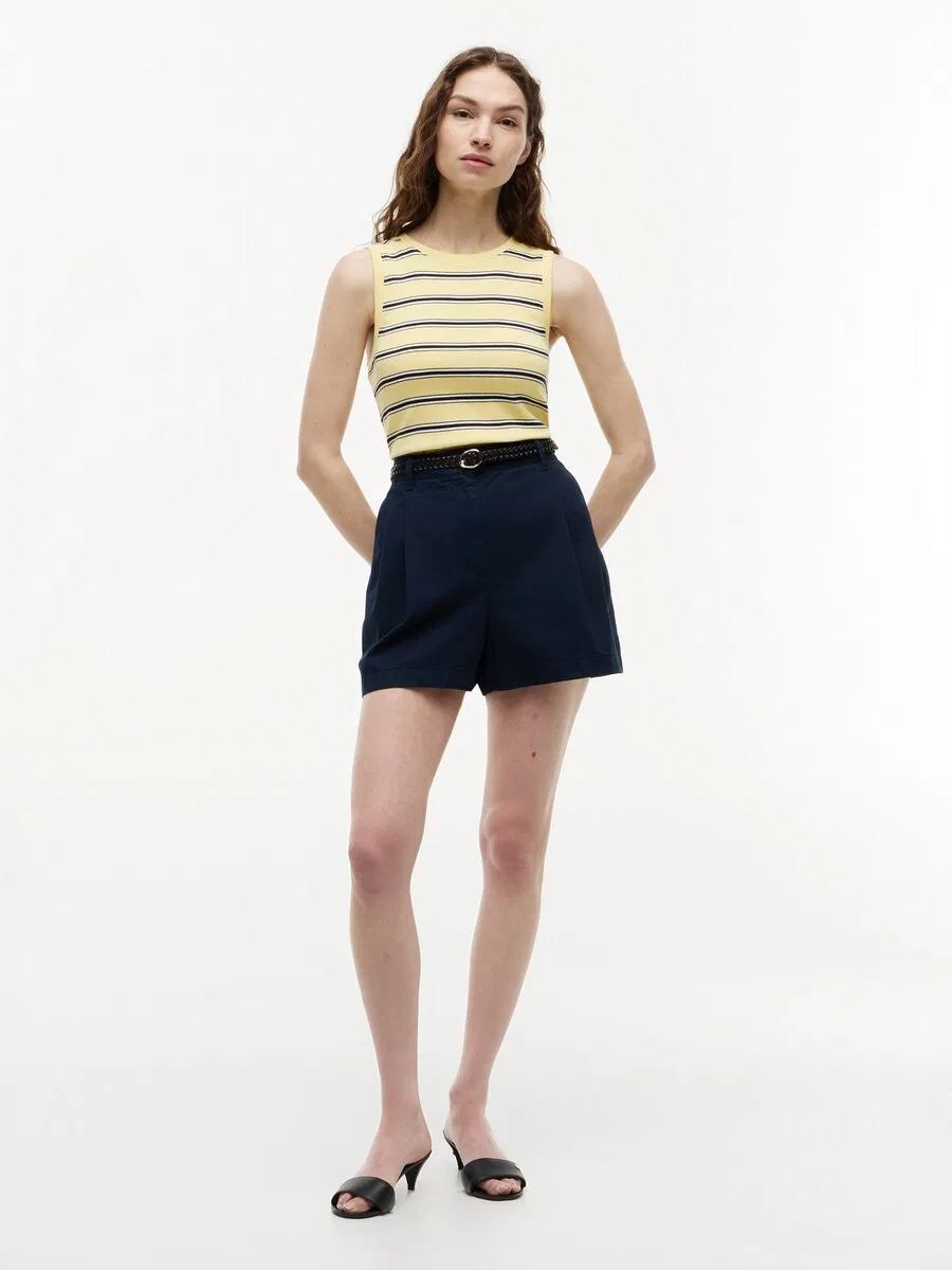 Топ TOMMY HILFIGER 'Stripe Slim Tank' светло-желтого цвета — фото 4