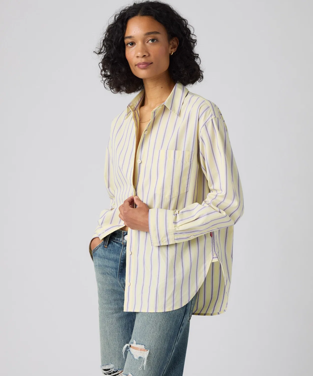 Женская рубашка-бойфренд с длинным рукавомLevi's Harlee Boyfriend Shirt, Желтая