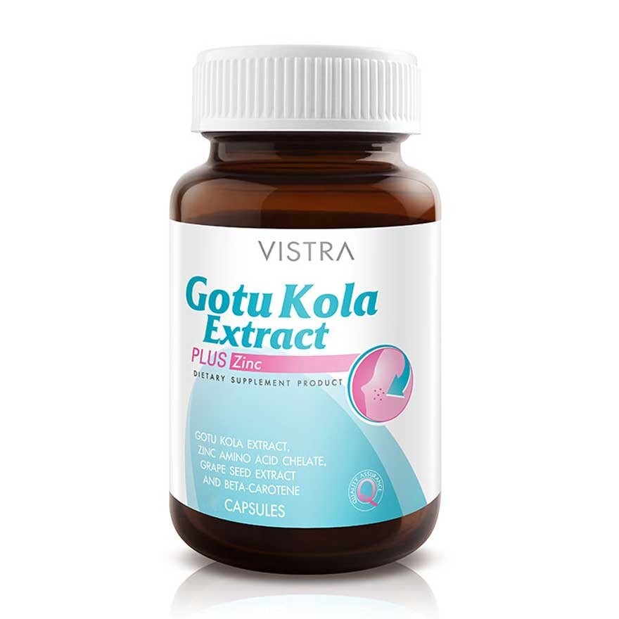 

Экстракт Готу Кола Vistra Plus Zinc, 14 капсул