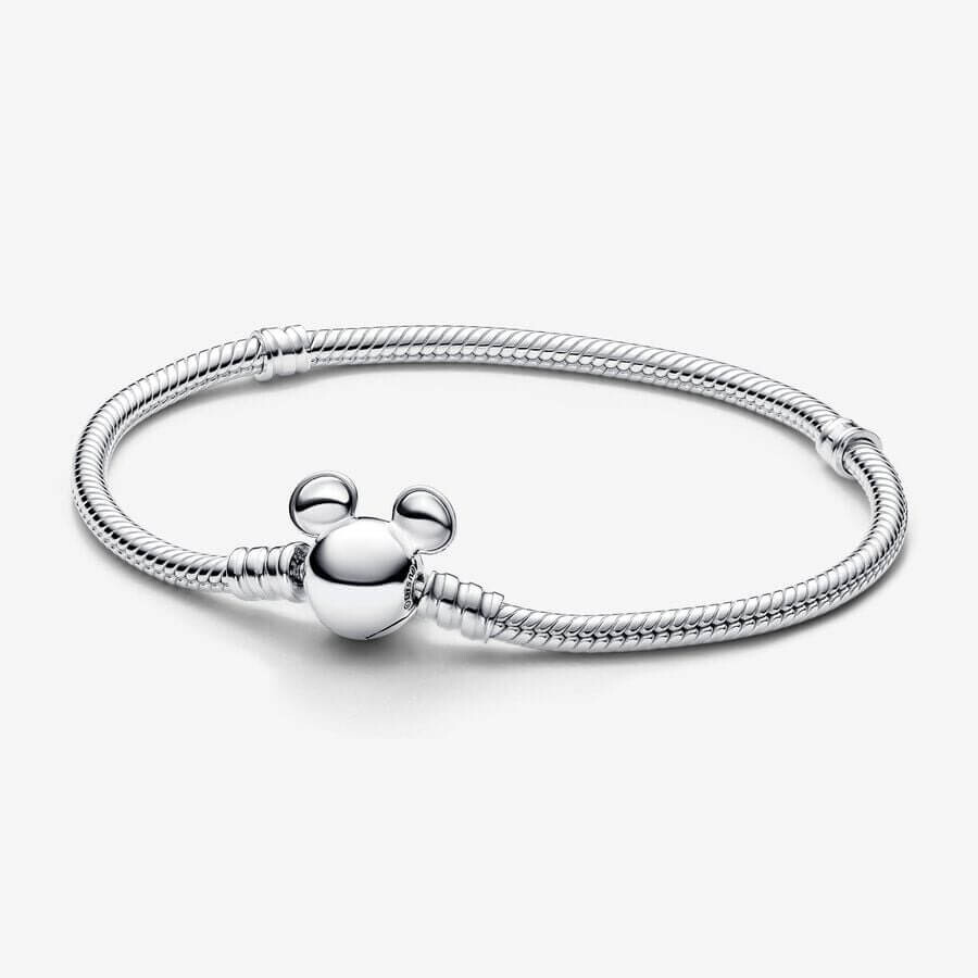 

Браслет Pandora x Disney Mickey Mouse Clasp Moments Snake Chain, серебро