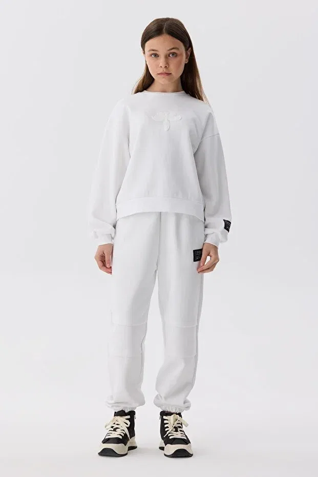 Детские свитшот для девочек хлопковый Tyess, White