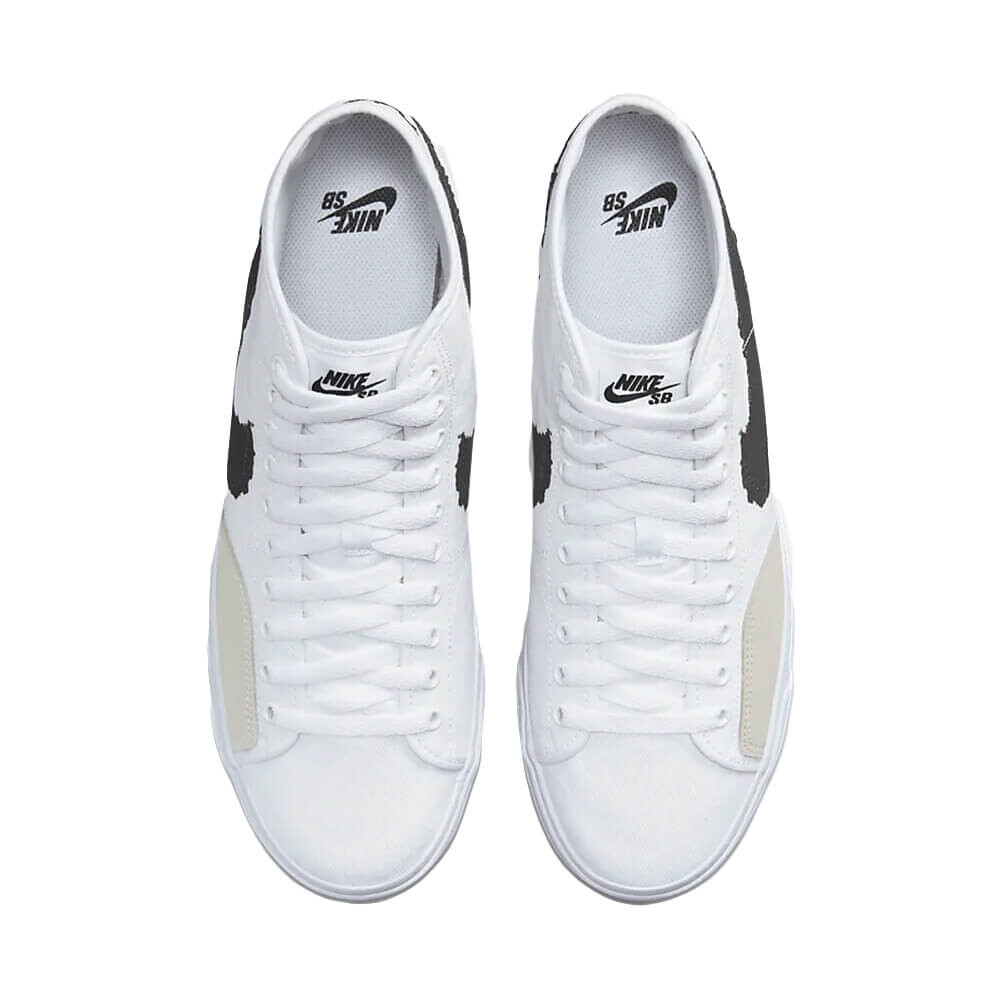 Скейтерские кеды Nike SB Blazer Court Mid Premium, белый/чёрный — фото 3