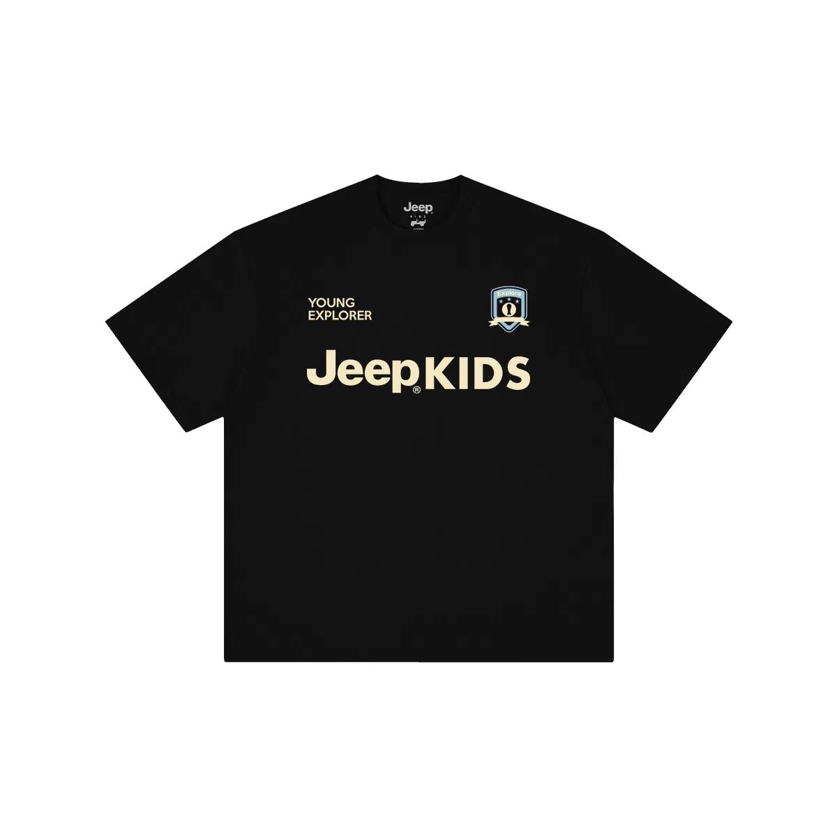 Детская футболка с круглым вырезом, хлопковая, модель Jeep, цвет Misty Blue — фото 4