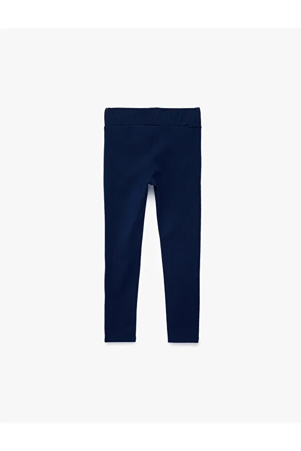 Детские леггинсы для девочек с принтом Koton, Navy Blue — фото 4