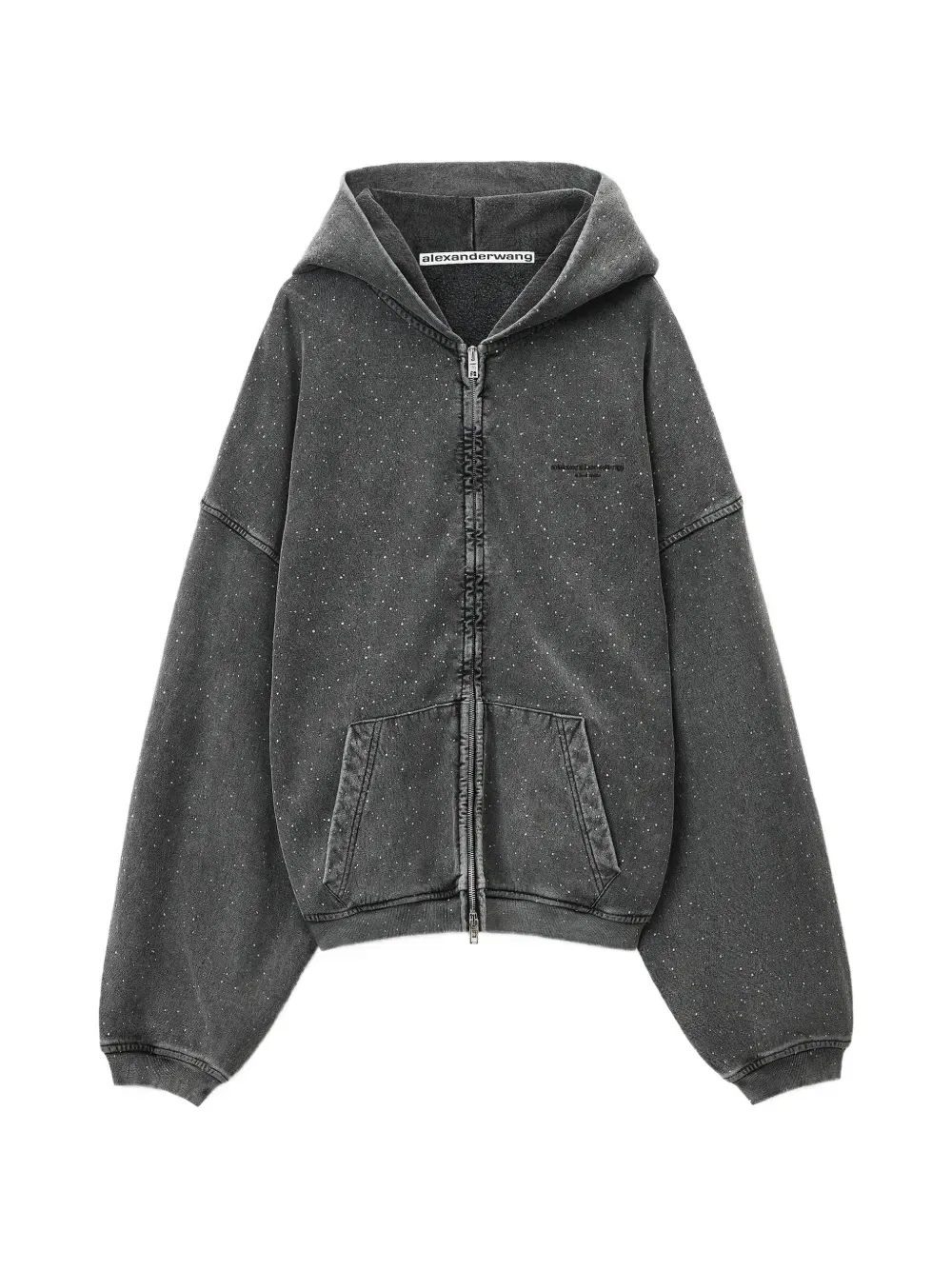 Толстовка с капюшоном Alexander Wang, серый