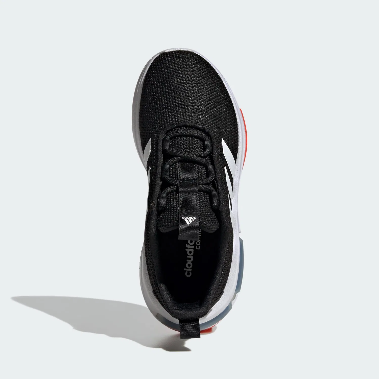 Детские кроссовки для мальчиков беговые Racer Tr23 Adidas, Core Black Cloud White Solar Red — фото 3