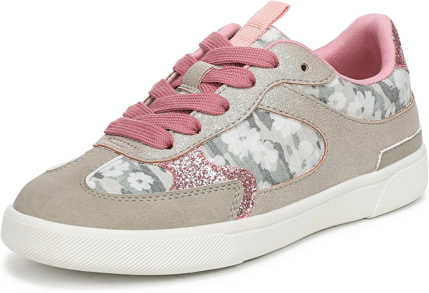 Детские кроссовки для девочек Tastic Blowfish Malibu, Grey Pink Canvas/Glitter