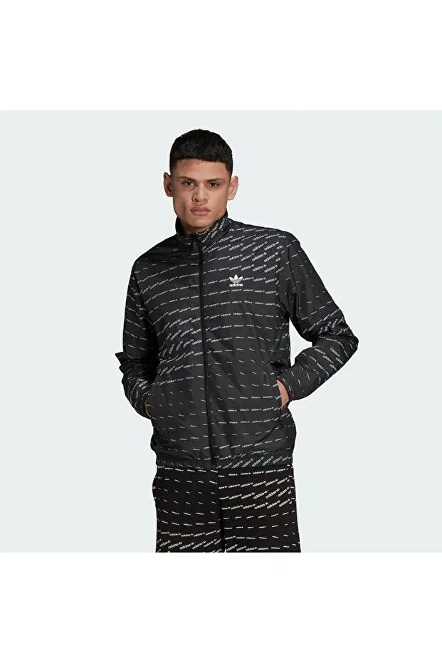 Мужская джинсовая куртка с принтом Graphics Monogram Adidas, Black