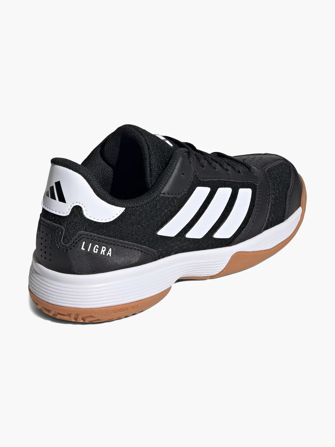 Детские тренировочные кроссовки с полосками Adidas, черный — фото 4