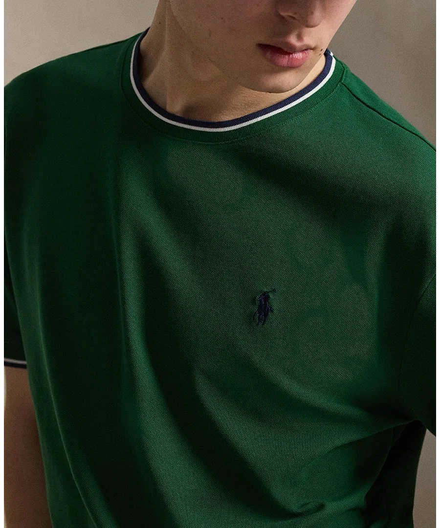 Футболка с коротким рукавом классического кроя из стрейч-сетки Polo Ralph Lauren, New Forest — фото 3