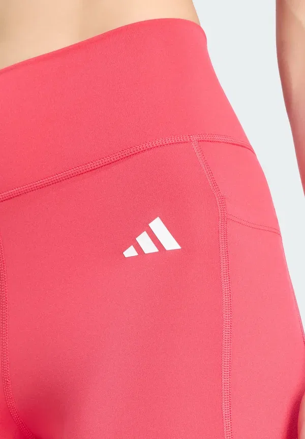 Леггинсы Adidas Optime Essentials с потайным карманом, длина 7 дюймов - леггинсы Adidas Performance, розовый — фото 3