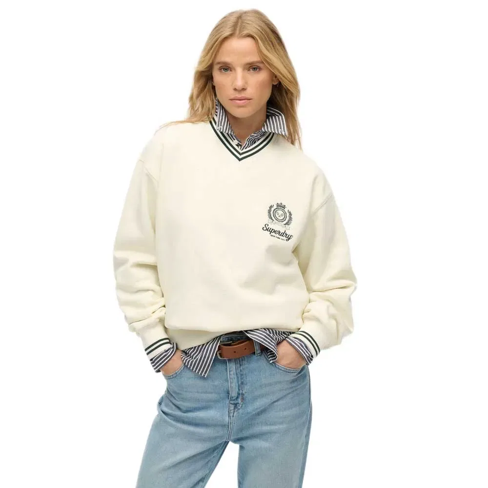 Свитшот Superdry Country Club Loose, бежевый