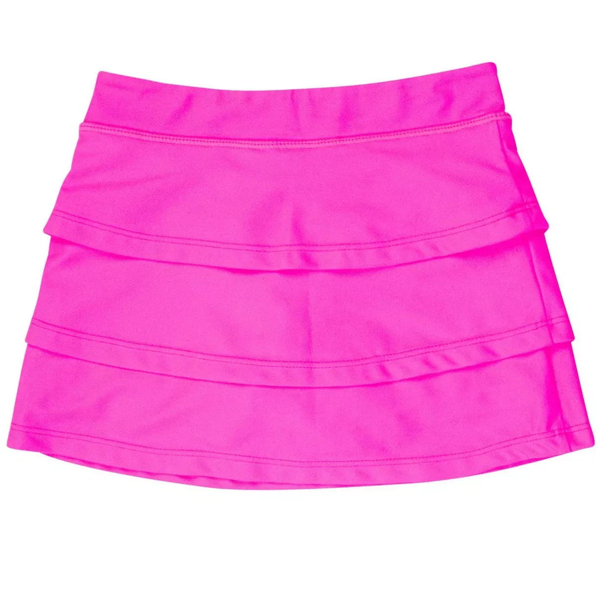 Детская юбка-шорты для девочек с защитой UPF 50+ RuffleButts, Neon Magenta — фото 2