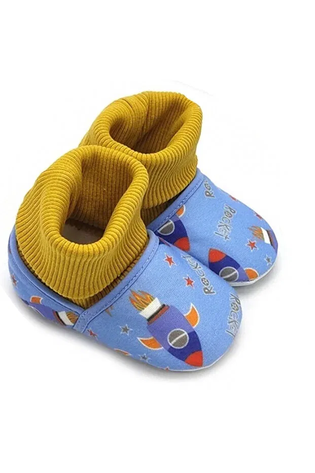 Детские пинетки для мальчиков с клиновидным каблуком Funny Baby, Blue