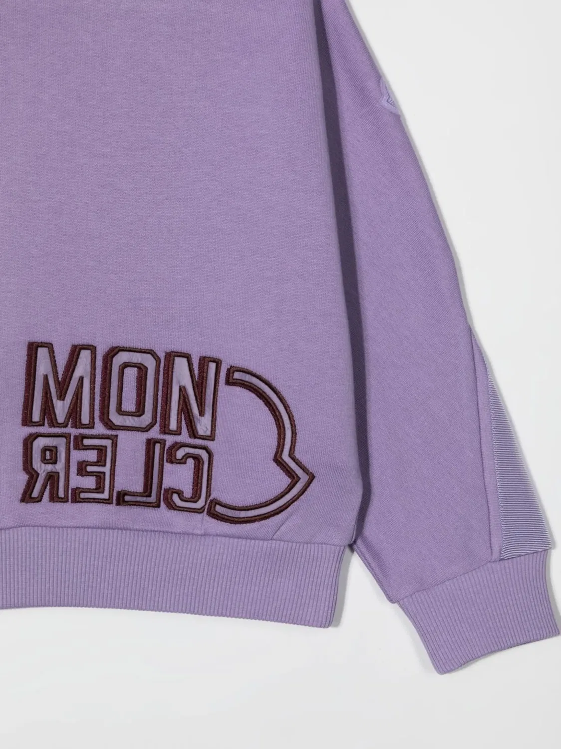 Толстовка с логотипом из хлопка Moncler, фиолетовый — фото 3