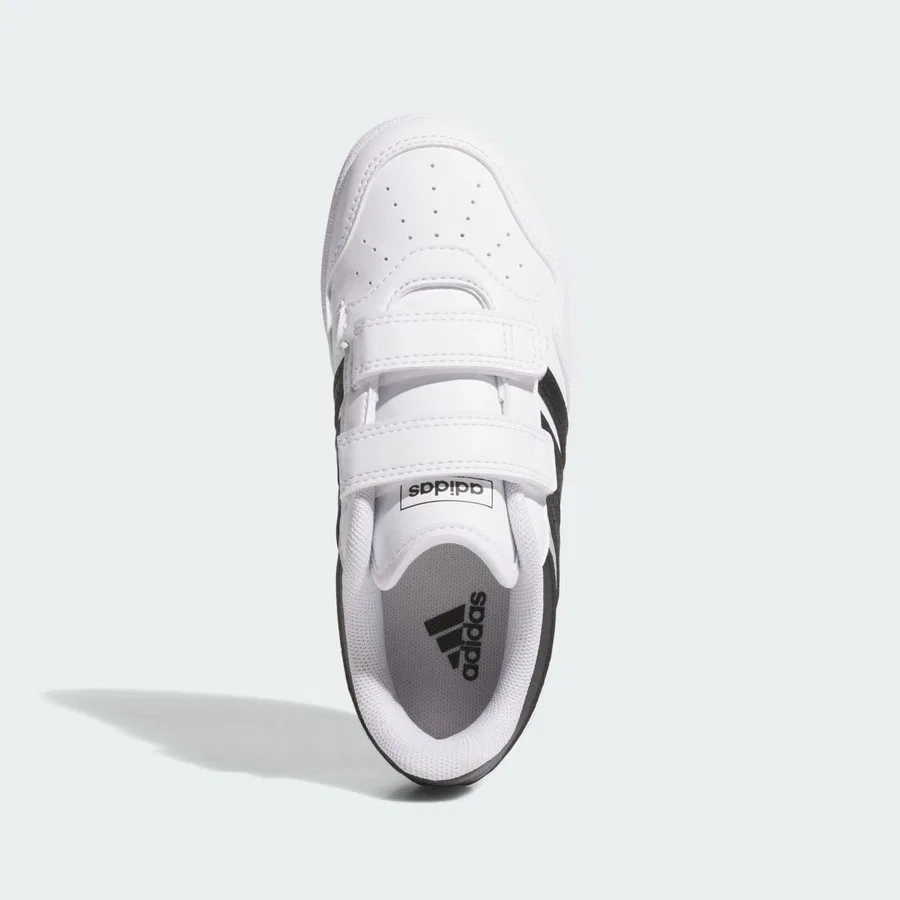 Кеды с липучками Hoops 4.0 adidas, Бело-черно-серый — фото 4