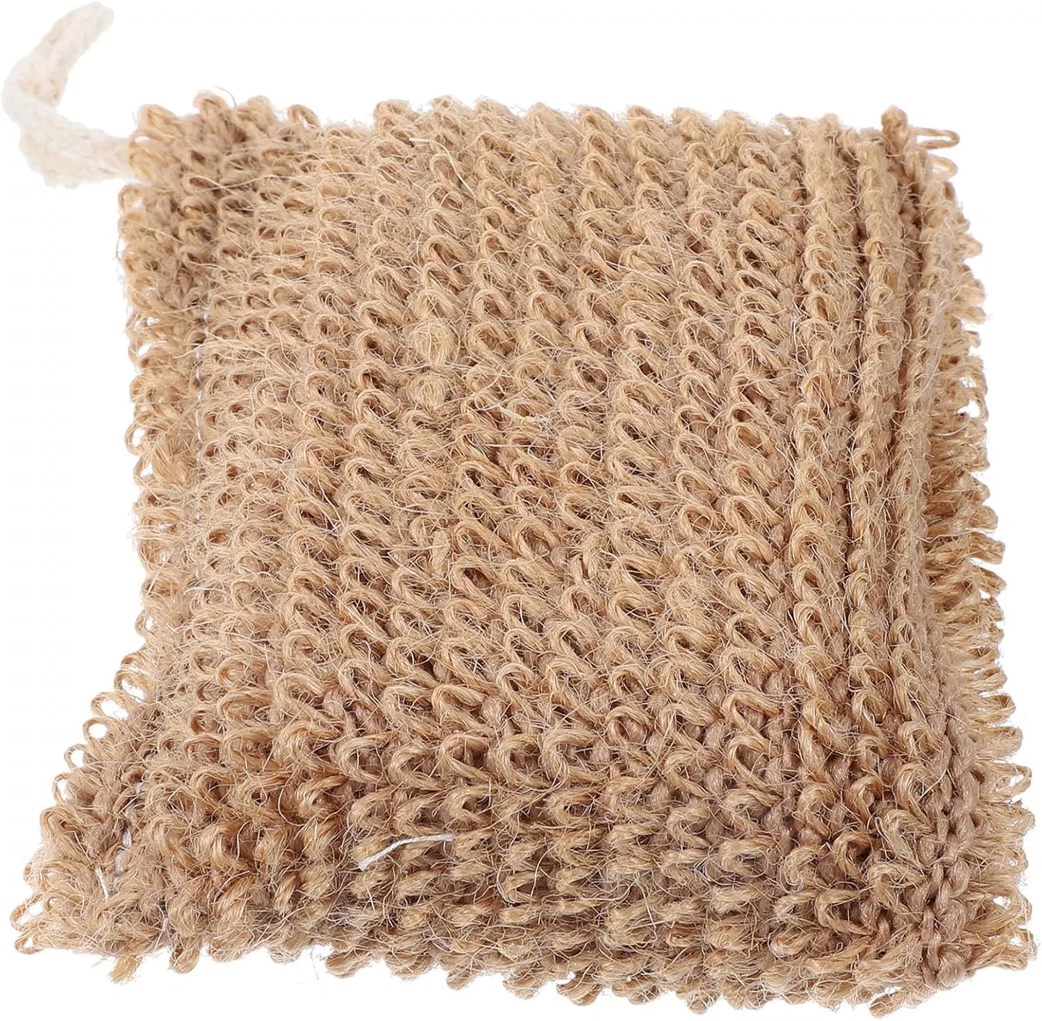 Мочалка для тела из джута, PACKOVE, Light Brown