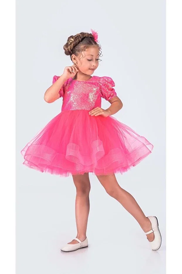 Детское платье для девочек с пайетками Kikiki Mnk Baby&Kids, Fluoria
