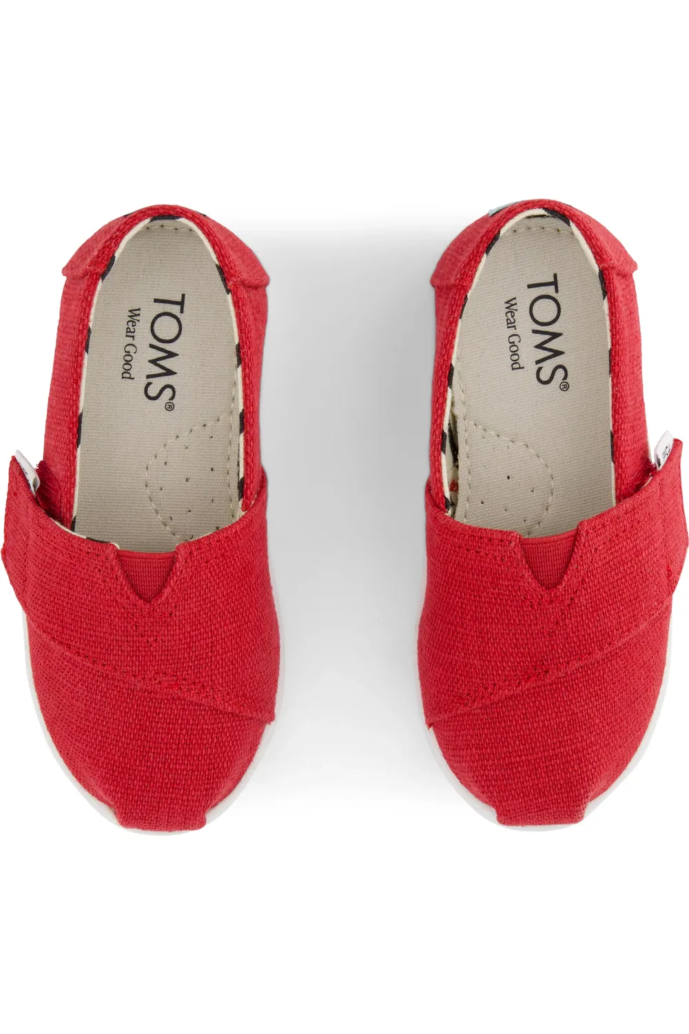 Детские кеды slip-on на липучке Alpargata TOMS, красный — фото 4