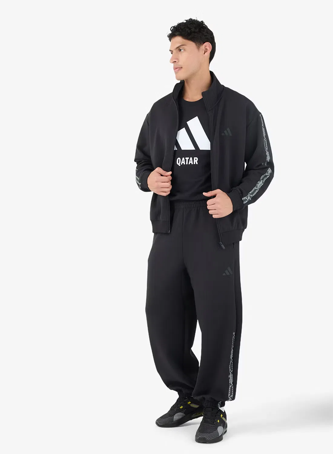Куртка спортивная с длинным рукавом Saudia travel pack soft lux Adidas, черный — фото 4