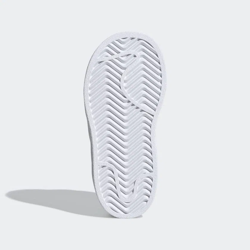 Детские кроссовки для мальчиков на липучках Superstar Cloudfoam Adidas Originals, White Black White — фото 4