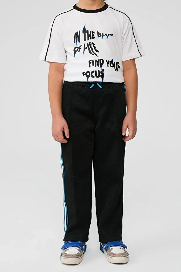 Детские спортивные штаны для мальчиков прямого кроя Nbt Jeans, Black — фото 2