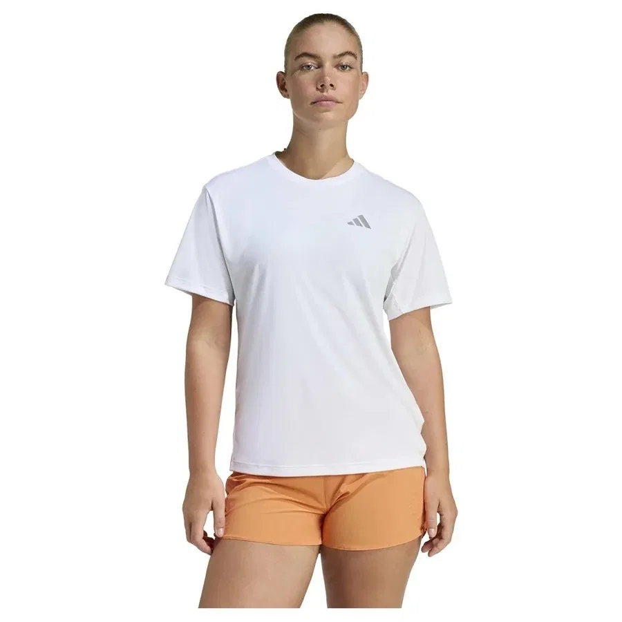 Женская футболка с принтом Run Ess Tee W adidas, Белый — фото 2