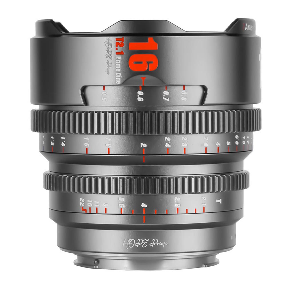 

Кинообъектив 7Artisans Hope 16mm T2.1 S35 Cine Lens, Micro 4/3 Mount, титановый серый