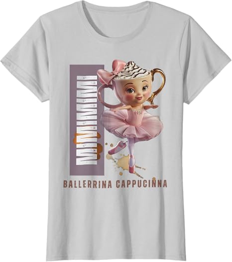

Футболка Cappuccina Ballerina Gen Z, серебряный серый