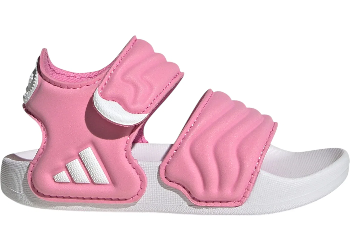 Детские сандалии-слайды с тремя ремешками Adilette Sandal 3 Adidas, Bliss Pink Cloud White Bliss Pink