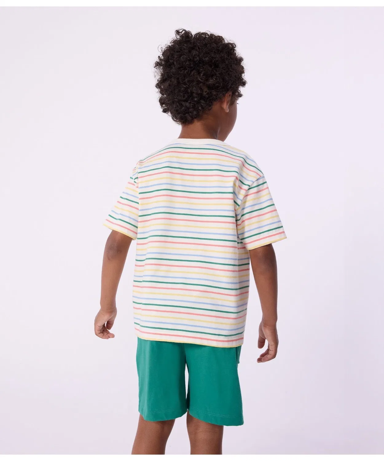 Детская футболка с коротким рукавом, в полоску, модель Ice Cream PETIT BATEAU, White — фото 2