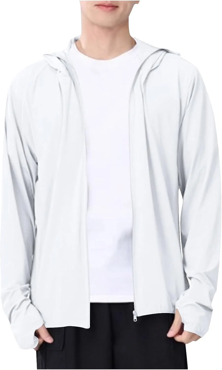 Мужская куртка с капюшоном, с длинным рукавом, модель Sun Hooded, серый